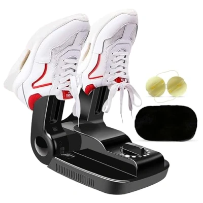 Image de Fleau Sèche chaussures intelligent Fonction ozone/séchage/fonction UV Désodorisant pour Absorbeur d&#039;odeurs Boules parfumées et brosse à (Sèche avec minuterie)