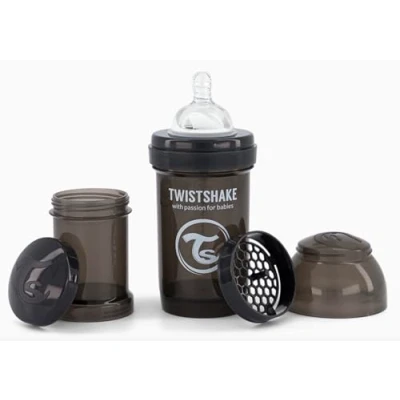 Image de Twistshake Biberon Anti colique Super Héros Noir 180 ml