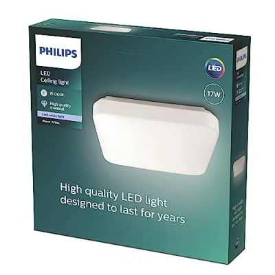 Image de Philips Mauve, Plafonnier LED 17 W, Carré, Blanc Froid 4000K,