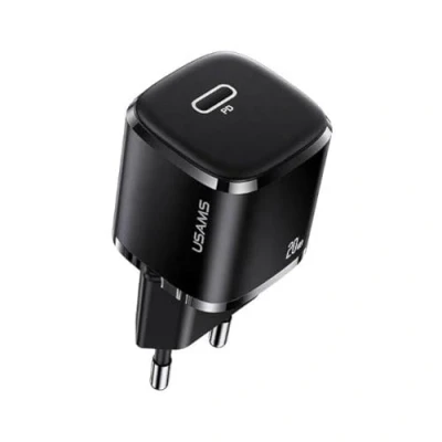Image de Chargeur mural (T36)USB C, PD, charge rapide, 20 W, 3 A Usams Noir