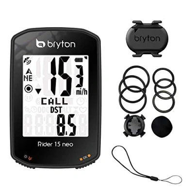 Image de Bryton Rider 15 Neo C, Ciclo Computer GPS, Display da 2&quot; Con Sensore di Cadenza Ant+/Bluetooth, Nero