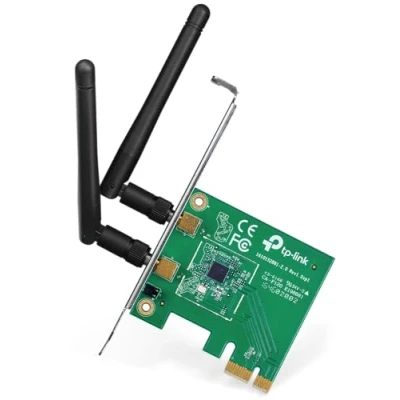 Image de TP Link Carte WiFi PC Adaptateur PCI Express (PCIe) N 300 Mbps avec Equerre Low Profile, Windows 11/10/8.1/8/7 &amp; Linux, Noir, TL WN881ND