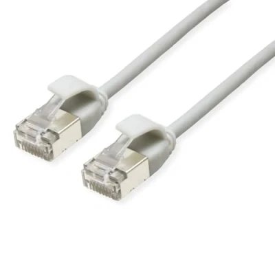Image de ROLINE Câble Patch U/FTP DataCenter Cat.6A (Class EA), LSOH, Slim, Gris, 0,15 m