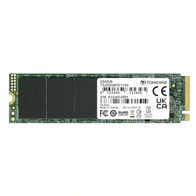 Image de Transcend 250 Go NVMe PCIe Gen3 x4 M.2 Solid State Drive (SSD) TS250GBMTE115S