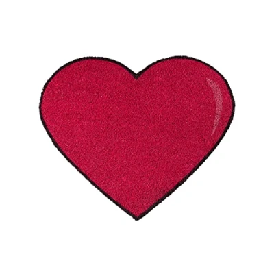 Image de Fisura Tapis d&#039;entrée en Forme de Coeur. Paillasson Original Noix Coco avec Support antidérapant PVC. Dimensions : 70 x 40 cm. (Coeur, Rouge)