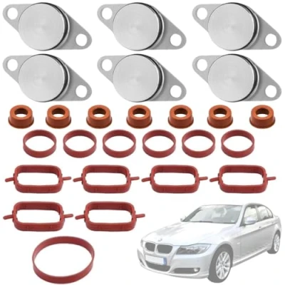 Image de Twowinds Bouchon Collecteur Admission (22mm) Compatilbe avec BMW E38 E87 E46 E91 E93 E39 E60 E64 E65 E66 E67 E70 E72 Supprimer Clapet Suppression Volet Papillon (6 clapets + 20 joints)