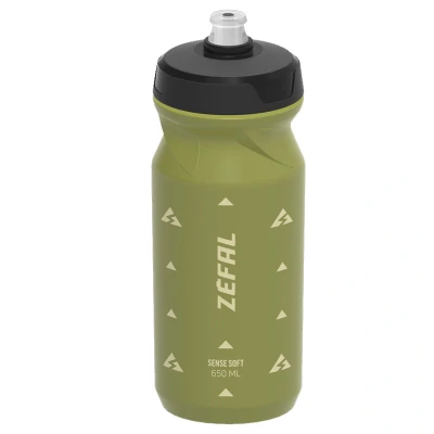 Image de ZEFAL Sense Soft 65 Bidon Velo et VTT Gourde Sport Souple Inodore Eau Sans BPA Tetine Silicone Vert Olive, 650ML