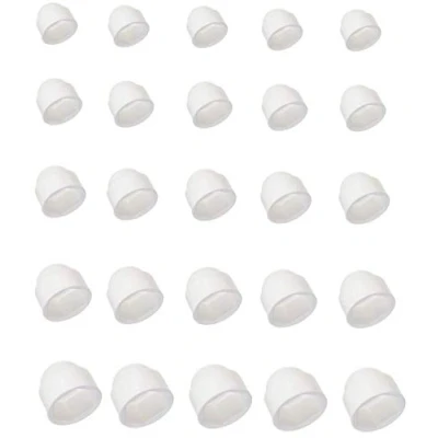 Image de 5x CACHE ECROU CAPUCHON BOUCHON PLASTIQUE BLANC VIS AUTO M4 M5 M6 M8 M10 M12 M14 M16 M20 M24 M30 (Diamètre / Hex 16mm)