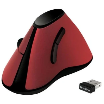 Image de Souris verticale LogiLink Ergonomic Vertical Sans fil Optique 5 boutons Rouge