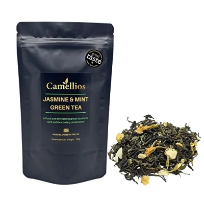 Image de Thé Vert Au Jasmin Et A La Menthe, En Feuilles, Camellios (1kg)