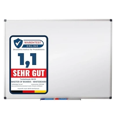 Image de Office Marshal Professional surface laquée protectrice Inscriptible &amp; magnétique Whiteboard Blanc, 45 x 60 cm
