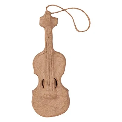 Image de Décopatch NO043C Un support en papier brun pulpé 1,5x4x11 cm, Violoncelle à suspendre