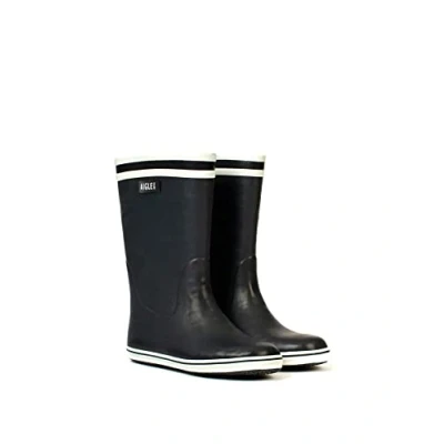 Image de Aigle Malouine FUR Bottes en caoutchouc, Femme, Taille: 37, Marine Caoutchouc naturel