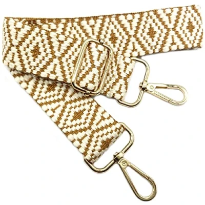 Image de Bandouliere de Rechange Reglable Marron Clair, Sangle Sac a Main Remplacement, Universelles mit Boucle Dore pour Femme à Main, Bandoulière Accessoires, 03