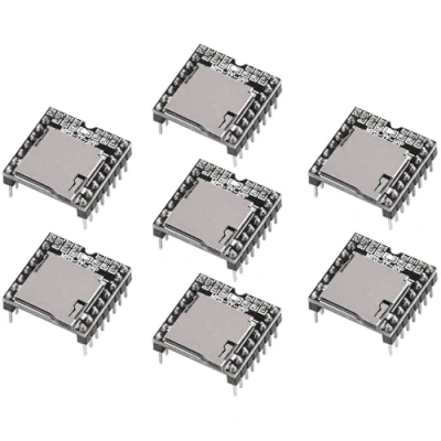 Image de Lot de 7 mini lecteurs MP3 DFPlayer Master compatibles avec Arduino, carte TF et lecteur flash USB