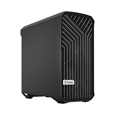 Image de Fractal Design Torrent Compact Black Solid Side Panel Open Grille for Maximum air Intake Two 180mm PWM Fans Included Type C ATX Airflow Mid Tower PC Gaming Case