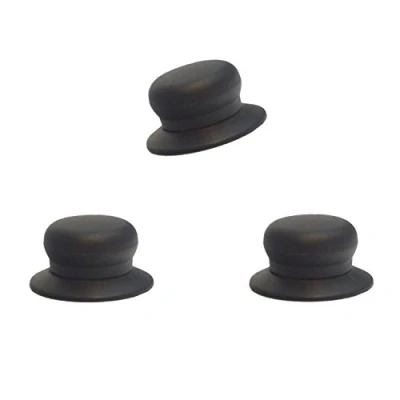 Image de Lot de 3 poignées rechange universelles pour couvercle casserole Noir Compatible avec nombreuses marques couvercles en verre (plastique, 3)