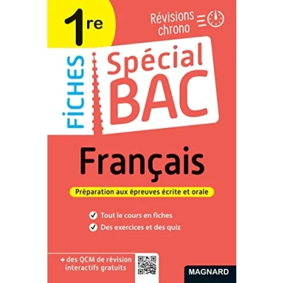 Image de Spécial Bac Fiches Français 1re 2023: Tout le programme en 53 fiches, mémos, schémas bilans, exercices et QCM Livre d’occasion Correct