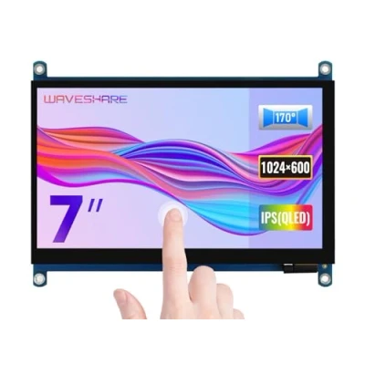 Image de Waveshare 7inch QLED Quantum Dot Display Capacitive Touch Screen 1024x600 G+G Toughened Glass Panel Support Raspberry Pi/Jetson Nano/PC/Game Console