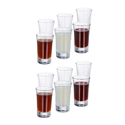 Image de Relaxdays Verres à Liqueur, Lot de 48, Shots, 2 cl, digestif, Expresso, schnaps, Shooters, Transparent