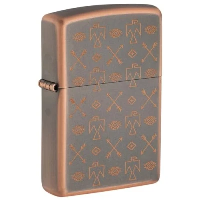 Image de ZIPPO Indian Pattern Design Briquet Coupe Vent, Rechargeable, dans Une boîte Cadeau de Haute qualité