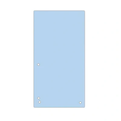 Image de DONAU Lot de 100 Intercalaires Couleur : bleu 1/3 A4 en carton recyclé 190 g/m² 4 perforés 23,5 x 10,5 cm Index Fabriqué UE