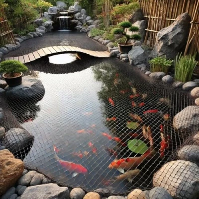 Image de Filet de protection pour bassin à mailles fines 3 x 4 m