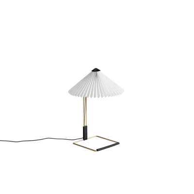 Image de HAY Matin 300 lampe de table LED plissée, blanc