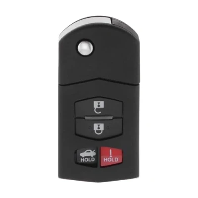 Image de eMagTech Coque de Clé Télécommande Intelligente à 4 Boutons Compatible avec Mazda 3 5 6 RX 8 CX 7 9 MX Miata d&#039;entrée sans