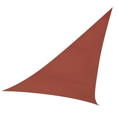 Image de Perel Voile d&#039;ombrage, Hydrofuge, 3,6 x m, 160 g/m², Polyester, Triangulaire, Brun rougeâtre