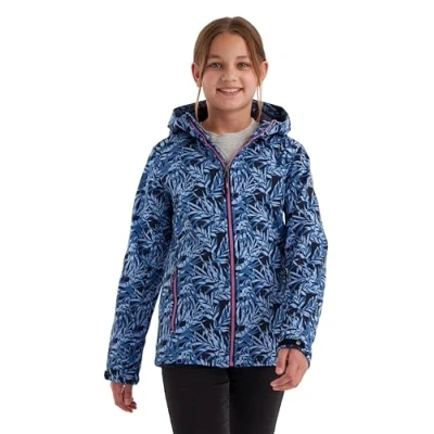Image de killtec Fille Mädchen Softshelljacke Print Veste Softshell Outdoor Avec Capuche, Dark Navy, 140 EU