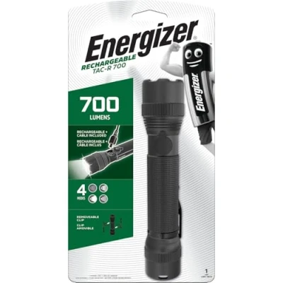 Image de Energizer Lampe de Poche Tactique Rechargeable TAC R 700, Éclairage LED, Robuste et Compacte