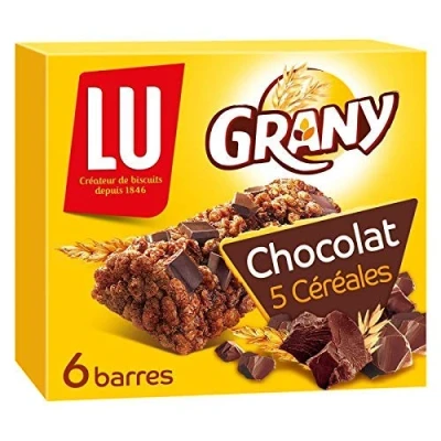 Image de Grany Barres Céréales Et Morceaux De Chocolat 125G Lot 4 livraison offerte