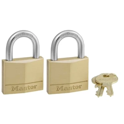 Image de Master Lock Cadenas à clé différente Laiton solide avec 19/40,6 cm Wide Body, 140T