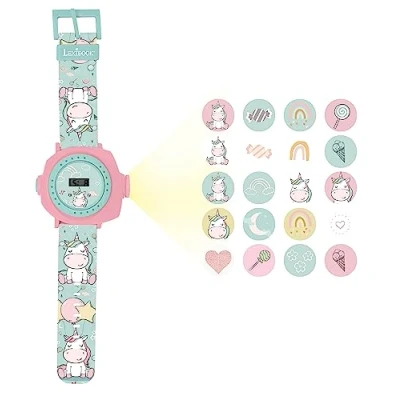 Image de Lexibook Montre Bracelet Ajustable écran Digital avec 20 Projections de l&#039;univers Licorne pour Enfant DMW050UNI