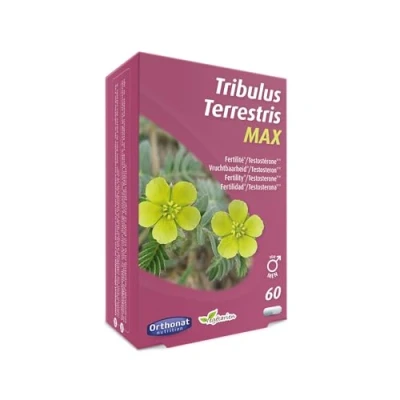 Image de Orthonat Tribulus Terrestris Max Complément Alimentaire Fertilité*, Testostérone** 450 mg d’Extrait Sec de (dont 260 Saponines) par Gélule Formule Vegan 60 Gélules