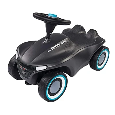 Image de Big Bobby Car Neo anthracite véhicule coulissant pour intérieur et extérieur, enfants avec pneus Whisper deux couleurs de jantes à échanger, partir 1 an