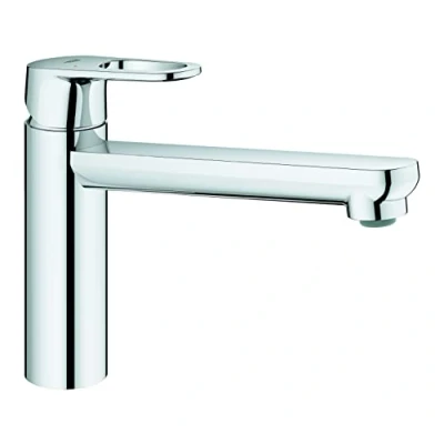 Image de GROHE Robinet évier de cuisine Start Flow, mitigeur monocommande avec mousseur économique d&#039;eau, rotation 140, installation rapide, chromé, 31691000 (Import Allemagne)