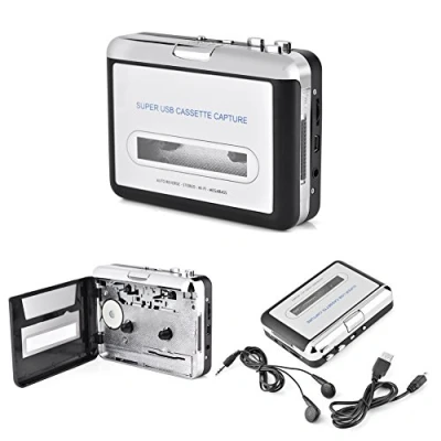 Image de Lecteur de Cassette MP3 Convertisseur Rétro Walkman Auto Reverse cassettes Audio Portable CD Capturer musique avec un casque