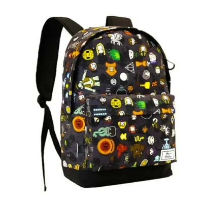 Image de Karactermania Harry Potter HIGH School Sac à dos multicoloured chibi pour enfants, Taille: One Size, Multi coloured
