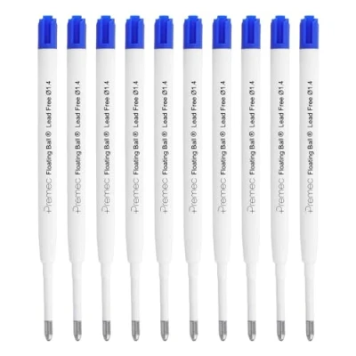 Image de Westcott E 733492 00 Lot de 10 recharges pour stylo à bille Bleu G2 XB 1,4 mm Compatible avec ISO Standard Encre bleue indélébile