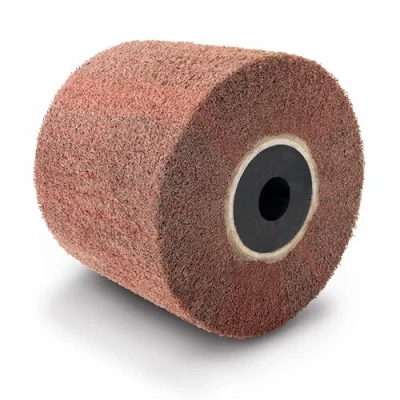 Image de Scheppach Brosse en fibre synthétique Pour surfaceuse MRS1300 de rechange Largeur 100mm Ø120mm les surfaces bois, pierre, métal, ainsi qu&#039;aux carrelages &amp; joints