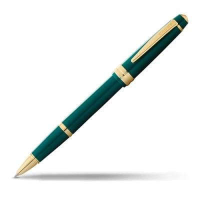 Image de Cross AT0745 12 Stylo Roller Ball Bailey Light avec détails en or, vert