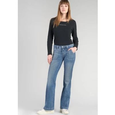 Image de Le Temps Des Cerises Jean flare, Femme, Taille: 24x32, Bleu