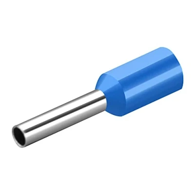 Image de Heschen E1008 AWG18 Lot de 1000 connecteurs à sertir en cuivre isolés vinyle Bleu 1,0 mm²