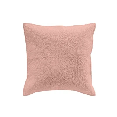 Image de douceur d&#039;intérieur, Housse de Coussin (40 x 40 cm) Romane Rose, Microfibre Unie