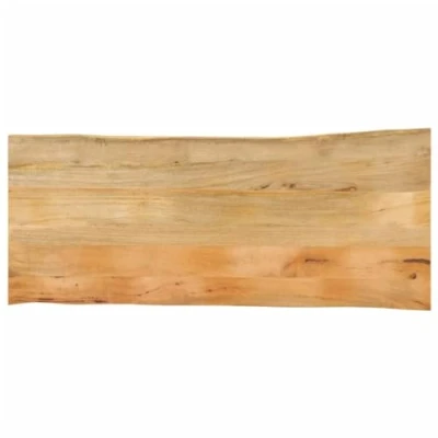 Image de vidaXL Dessus de Table Bord Vivant 140x60x2,5 cm Bois manguier Brut, en Bois, d&#039;appoint, à Vif