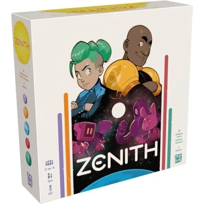 Image de Asmodee Zenith Jeux de Société Jeu Stratégie pour 2 ou 4 Joueurs Prenez Le Contrôle des Planètes Remporter la Partie 30 Min en Français Playpunk Studio