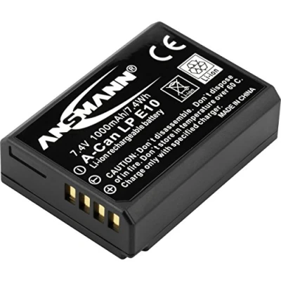 Image de ANSMANN Batterie de Rechange pour Appareil Photo Canon (1 PCE) A Can LP E10 7,4V 1000 mAh Li Po EOS 1100D et 1200D