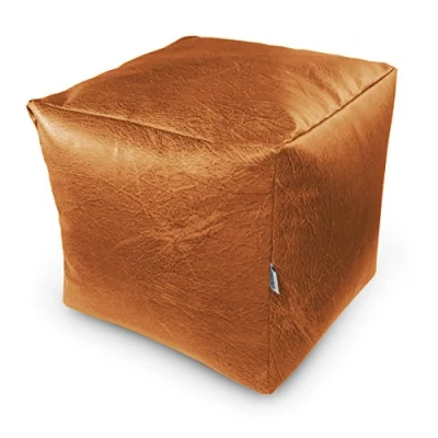 Image de Natalia Spzoo Pouf Cube pour s’asseoir ou Jouer, Une Repose Pied, Ultra Leger (Brun Clair)